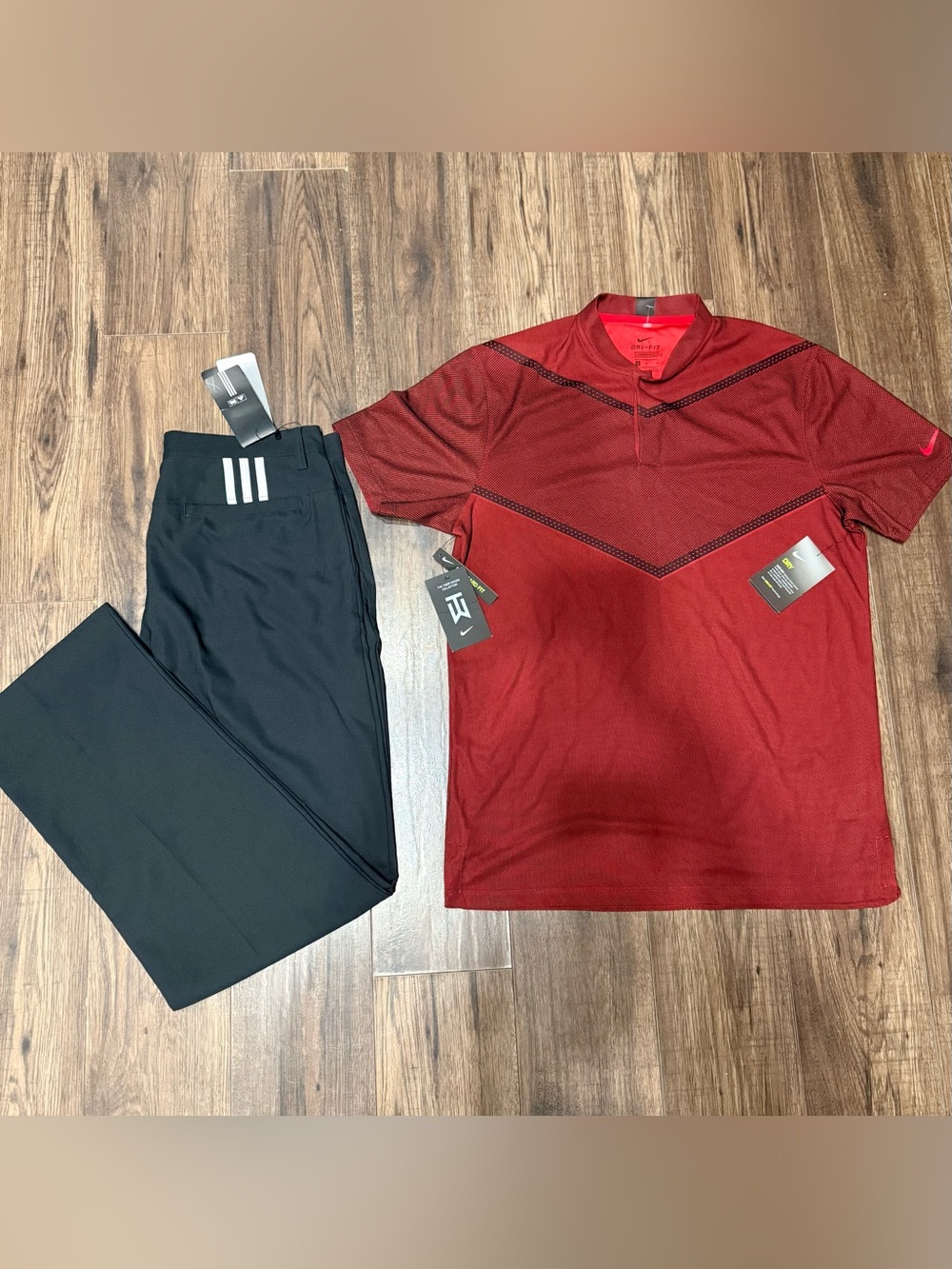 NWT Nike Tiger woods Men's Polo & Adidas Golf Pants